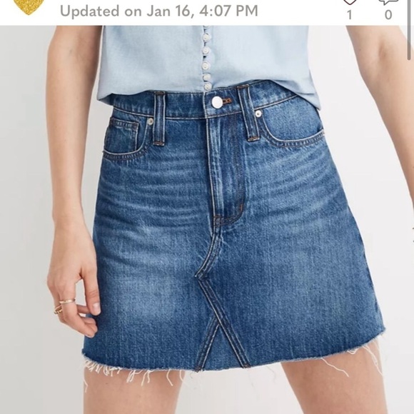 NWT MADEWELL Distressed Denim Mini Skirt - Picture 9 of 16